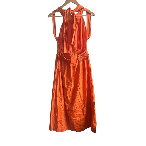 Karen Millen Cotton Poplin Halter Woven Midi Dress, New with Tags - Picture 4 of 9